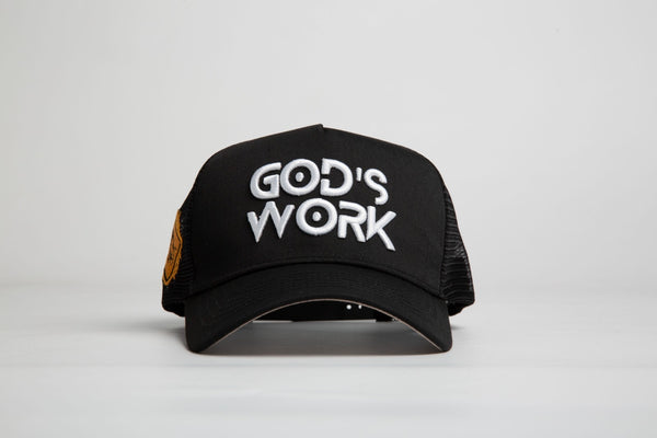 God’s Work- Signature Series (Black) mesh snap-back