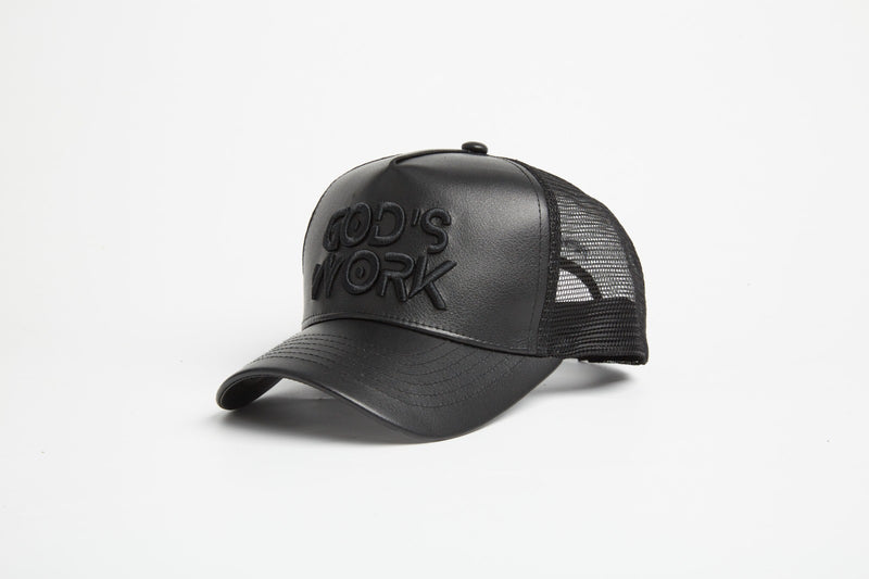 God's Work- Asphalt Leather / Signature Series Snap-back