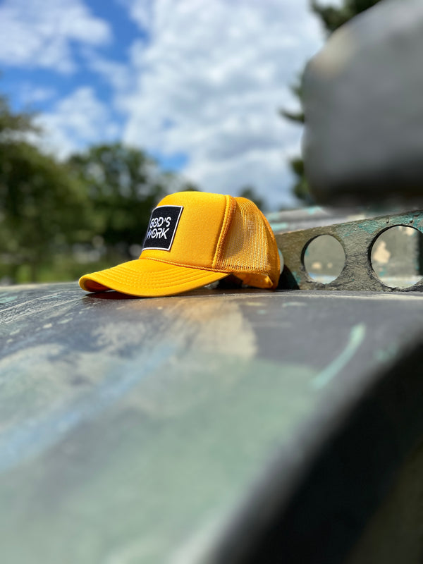 GOD'S WORK- Yellow Foam Mesh Snap-back