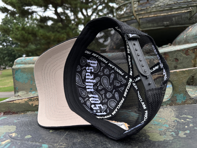 Pray Grind Repeat- Signature Series (Black) mesh snap-back