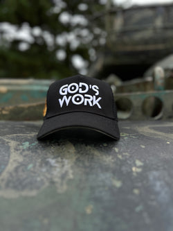 God’s Work- Signature Series (Black) mesh snap-back