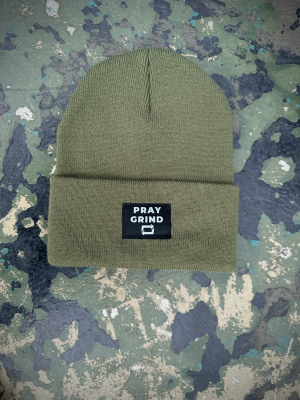 Pray Grind Repeat- Beanie Knit Cap