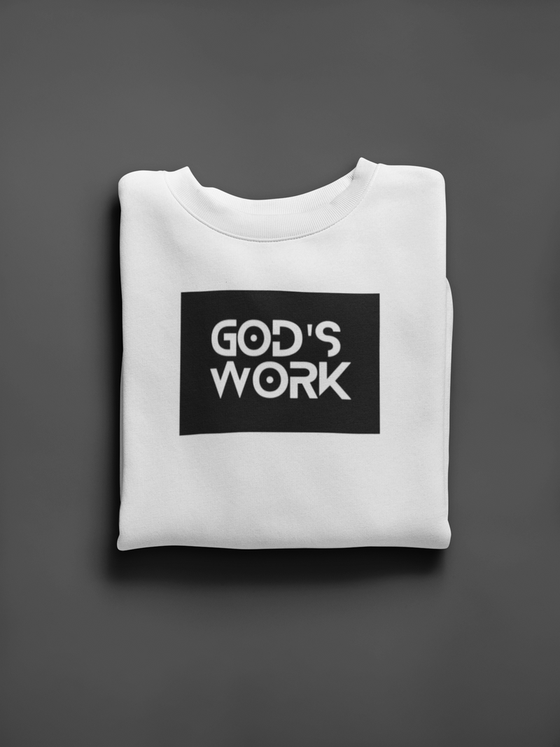 GOD'S WORK Crewneck Sweater ( Black or White)