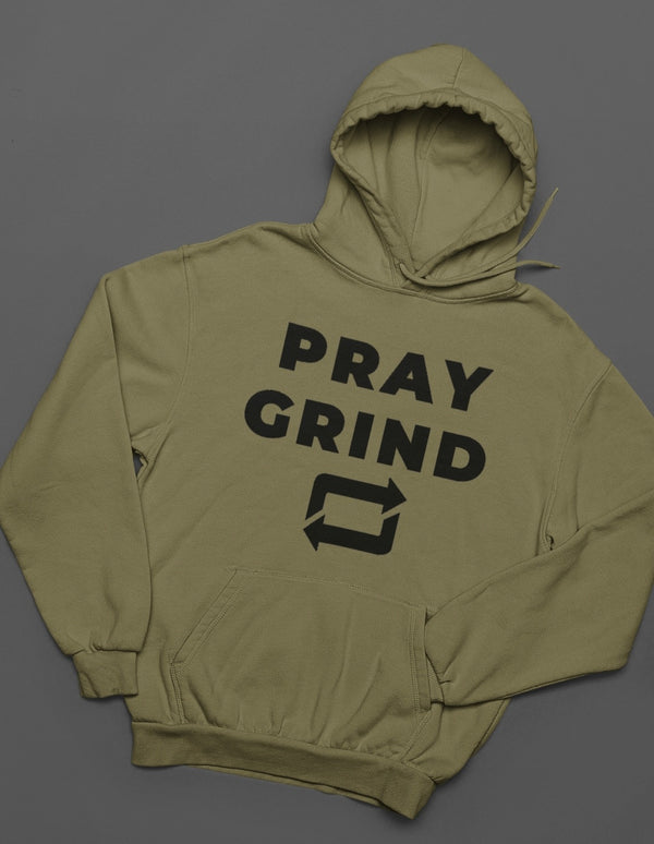 Pray Grind Repeat Hoodie  (coyote brown)