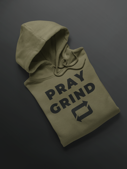 Pray Grind Repeat Hoodie  (coyote brown)