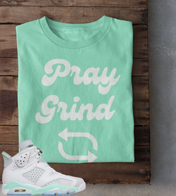 Retro- Pray Grind Repeat Mint T-Shirt