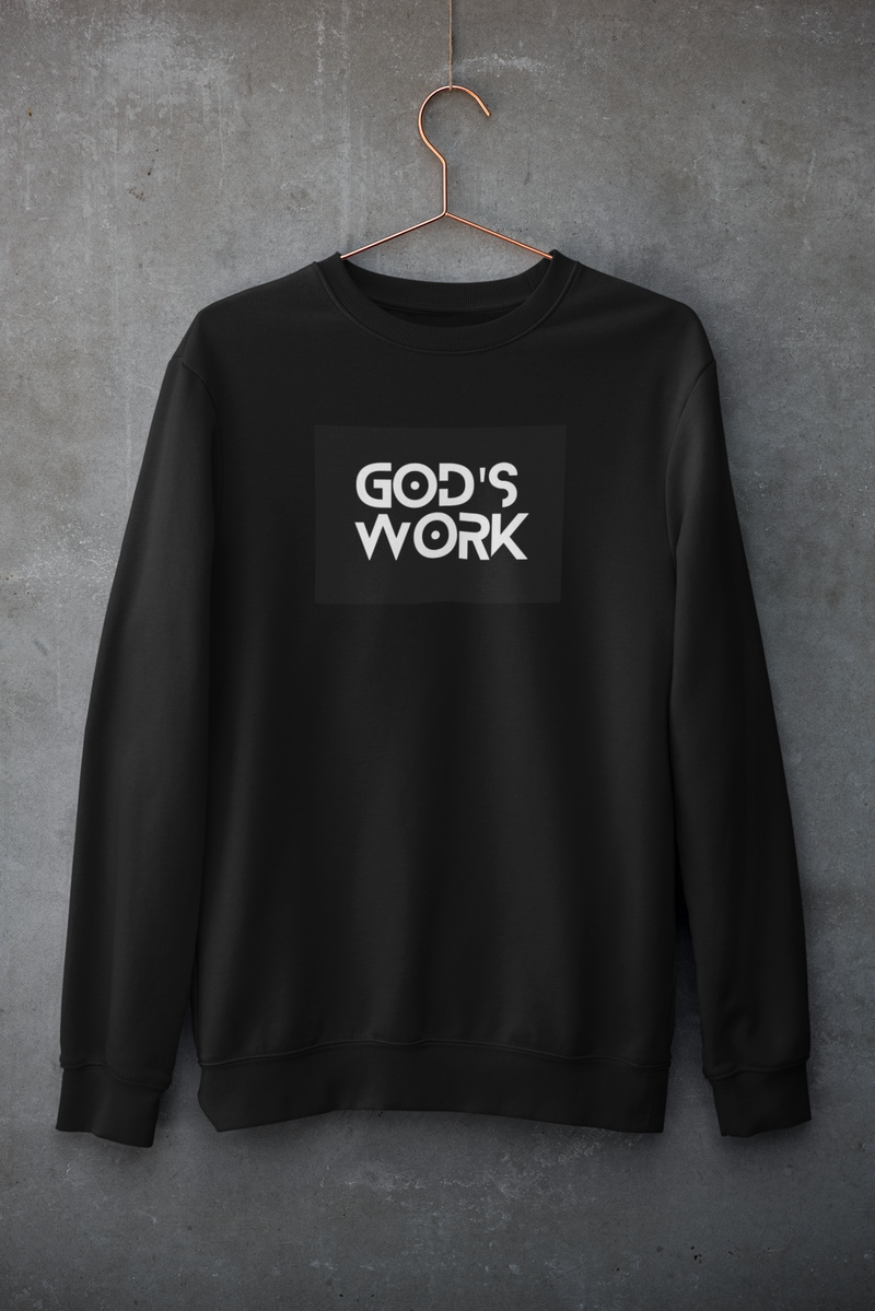 GOD'S WORK Crewneck Sweater ( Black or White)