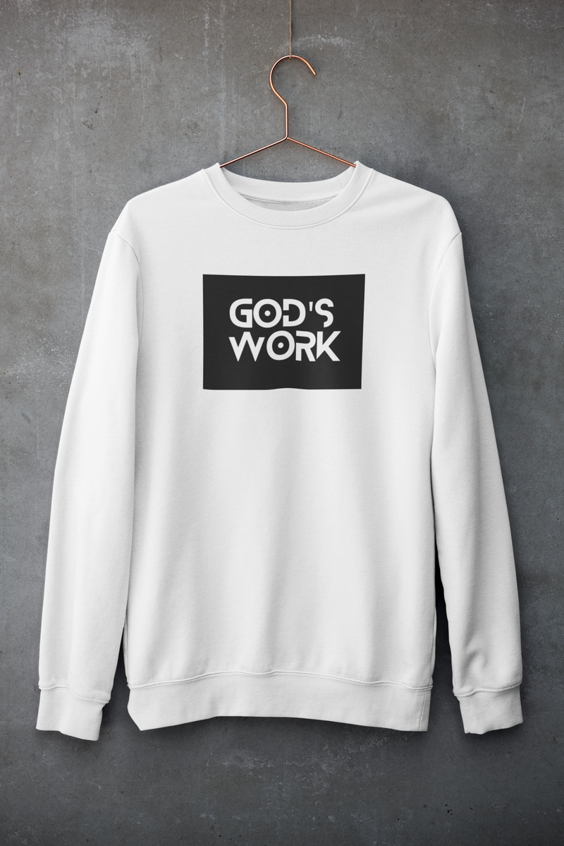 GOD'S WORK Crewneck Sweater ( Black or White)