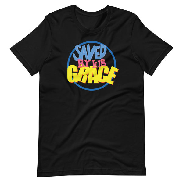 Saved By His Grace  T-shirt (black)